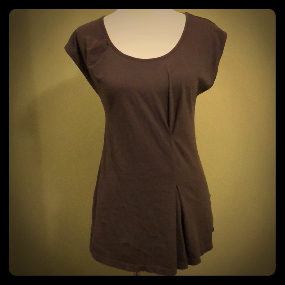 LA Made charcoal asymmetric top
